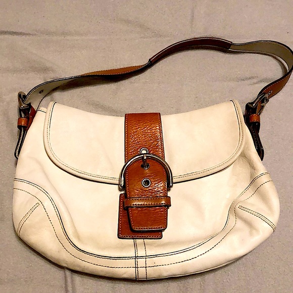White Coach Handbag purse - Picture 1 of 4